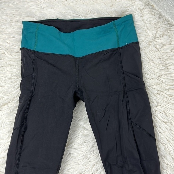 Lululemon Speed Tight IV *Lights Out Black / Forage Teal - Picture 4 of 8